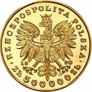 500 000 Zlotys Józef Piłsudski obverse image
