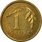 1 Grosz non-magnetic reverse image
