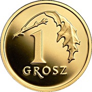 1 Grosz One Hundred Years of the Zloty, Poland, 2019 reverse image