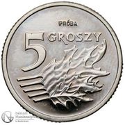 5 Groszy Trial Strike, Poland, 1990 reverse image
