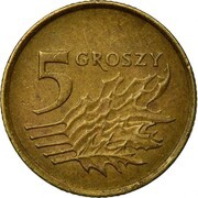 5 Groszy non-magnetic reverse image