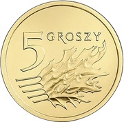 5 Groszy magnetic reverse image