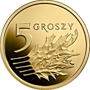 5 Groszy One Hundred Years of the Zloty, Poland, 2019 reverse image