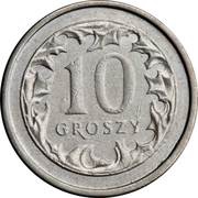 10 Groszy, Poland, 1990-2016 reverse image