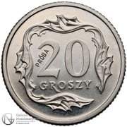 20 Groszy Trial Strike, Poland, 1990 reverse image