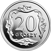 20 Groszy One Hundred Years of the Zloty, Poland, 2019 reverse image