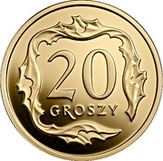 20 Groszy One Hundred Years of the Zloty, Poland, 2019 reverse image
