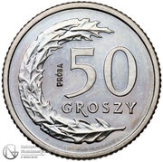 50 Groszy Trial Strike, Poland, 1990 reverse image