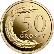50 Groszy One Hundred Years of the Zloty, Poland, 2019 reverse image