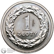 1 Zloty Trial Strike, Poland, 1990 reverse image