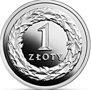 1 Zloty One Hundred Years of the Zloty, Poland, 2019 reverse image