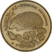 2 Zlotys Jeż (Erinaceus europaeus), Poland, 1996 reverse image
