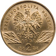 2 Zlotys Ropucha Paskówka (Bufo calamita) obverse image