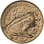 2 Zlotys Ropucha Paskówka (Bufo calamita), Poland, 1998 reverse image