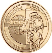 2 Zlotys Wstąpienie Polski do NATO, Poland, 1999 reverse image
