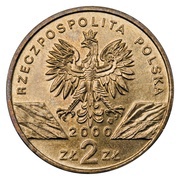 2 Zlotys Hoopoe (Upupa epops) obverse image