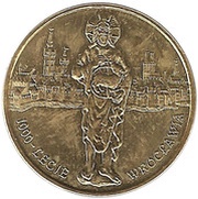 2 Zlotys 1000-lecie Wrocławia, Poland, 2000 reverse image