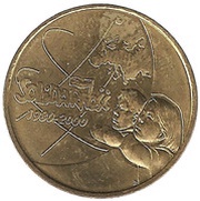 2 Zlotys Solidarność, Poland, 2000 reverse image