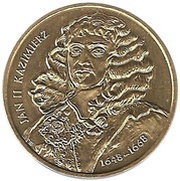 2 Zlotys John II Casimir, Poland, 2000 reverse image