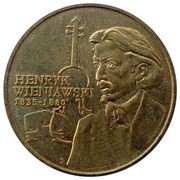 2 Zlotys Henryk Wieniawski, Poland, 2001 reverse image