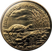 2 Zlotys Żółw błotny (Emys orbicularis), Poland, 2002 reverse image