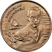 2 Zlotys Bronisław Malinowski, Poland, 2002 reverse image