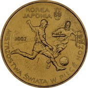 2 Zlotys 2002 World Football Cup, Poland, 2002 reverse image