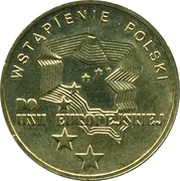 2 Zlotys Wstąpienie Polski do Unii Europejskiej, Poland, 2004 reverse image