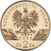 2 Zlotys Eagle-owl (Bubo bubo) obverse image