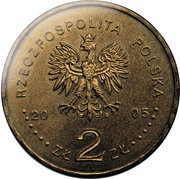 2 Zlotys Pope John Paul II obverse image