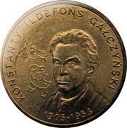 2 Zlotys Konstanty Ildefons Gałczyński, Poland, 2005 reverse image