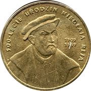 2 Zlotys Mikołaj Rej, Poland, 2005 reverse image
