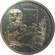 2 Zlotys Konrad Korzeniowski/Joseph Conrad, Poland, 2007 reverse image