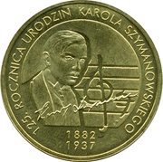2 Zlotys Karol Szymanowski, Poland, 2007 reverse image