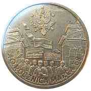 2 Zlotys 40. rocznica Marca ’68, Poland, 2008 reverse image