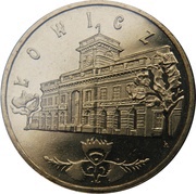 2 Zlotys Łowicz, Poland, 2008 reverse image