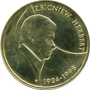 2 Zlotys Zbigniew Herbert, Poland, 2008 reverse image