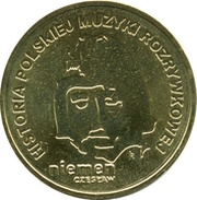 2 Zlotys Czesław Niemen, Poland, 2009 reverse image