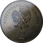 2 Zlotys Jerzy Popiełuszko obverse image