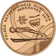 2 Zlotys Polish Olympic Team Vancouver 2010, Poland, 2010 reverse image