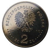2 Zlotys Massacre of Katyń obverse image