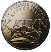 2 Zlotys Massacre of Katyń reverse image