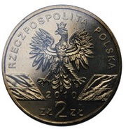 2 Zlotys Podkowiec mały (Rhinolophus hipposideros) obverse image