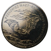 2 Zlotys Podkowiec mały (Rhinolophus hipposideros), Poland, 2010 reverse image