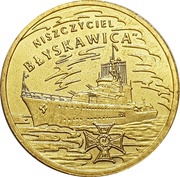 2 Zlotys Niszczyciel "Błyskawica", Poland, 2012 reverse image
