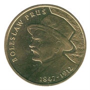 2 Zlotys Bolesław Prus, Poland, 2012 reverse image