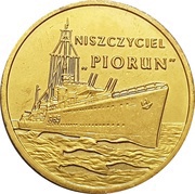 2 Zlotys Niszczyciel "Piorun", Poland, 2012 reverse image
