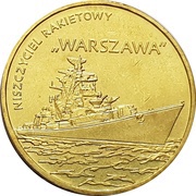 2 Zlotys Niszczyciel rakietowy "Warszawa", Poland, 2013 reverse image