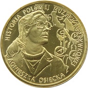 2 Zlotys Agnieszka Osiecka, Poland, 2013 reverse image