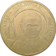 2 Zlotys Canonisation of John Paul II, 27 IV 2014, Poland, 2014 reverse image